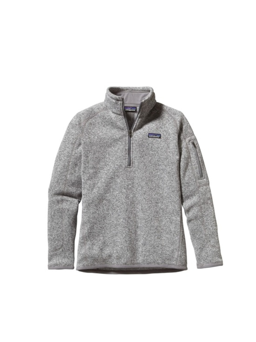 Patagonia Better Sweater Quarter Zip Birch White Gray Pullover Women's Medium